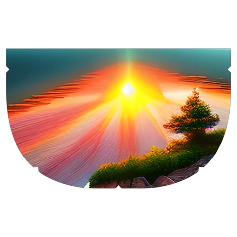 Sunset Over A Lake Make Up Case (Medium) from ArtsNow.com Side Right