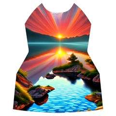 Sunset Over A Lake Women s Long Sleeve Raglan Tee from ArtsNow.com Front