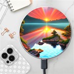 Sunset Over A Lake Wireless Fast Charger(White)