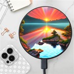 Sunset Over A Lake Wireless Fast Charger(Black)