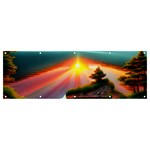 Sunset Over A Lake Banner and Sign 12  x 4 