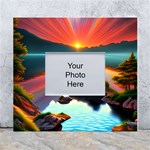 Sunset Over A Lake White Wall Photo Frame 5  x 7 