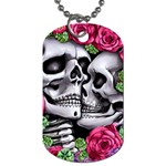 Black Skulls Red Roses Dog Tag (Two Sides)