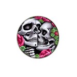 Black Skulls Red Roses Hat Clip Ball Marker