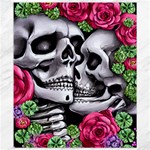 Black Skulls Red Roses Canvas 8  x 10 