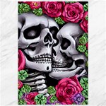 Black Skulls Red Roses Canvas 20  x 30 