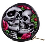 Black Skulls Red Roses Mini Makeup Bag