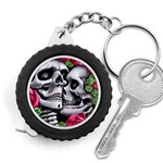 Black Skulls Red Roses Measuring Tape