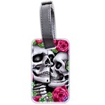 Black Skulls Red Roses Luggage Tag (two sides)