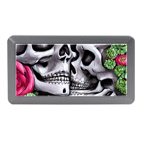 Black Skulls Red Roses Memory Card Reader (Mini) from ArtsNow.com Front