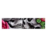 Black Skulls Red Roses Banner and Sign 4  x 1 