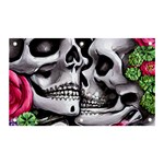 Black Skulls Red Roses Banner and Sign 5  x 3 