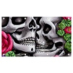 Black Skulls Red Roses Banner and Sign 7  x 4 