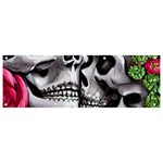 Black Skulls Red Roses Banner and Sign 9  x 3 