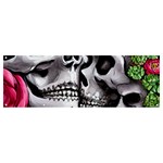 Black Skulls Red Roses Banner and Sign 12  x 4 