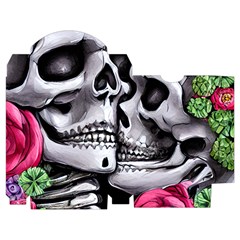 Black Skulls Red Roses Playing Cards Single Design (Rectangle) with Custom Box from ArtsNow.com Poker Box