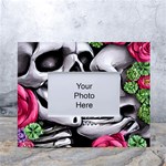 Black Skulls Red Roses White Tabletop Photo Frame 4 x6 