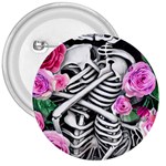 Floral Skeletons 3  Buttons