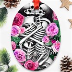 Floral Skeletons Ornament (Oval)