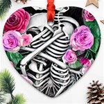 Floral Skeletons Ornament (Heart)