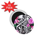 Floral Skeletons 1.75  Magnets (10 pack) 