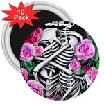 Floral Skeletons 3  Magnets (10 pack) 