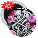 Floral Skeletons 3  Magnets (100 pack)