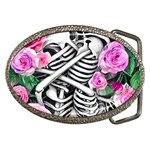 Floral Skeletons Belt Buckles