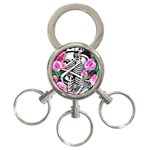 Floral Skeletons 3-Ring Key Chain