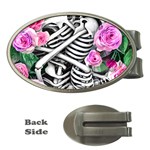 Floral Skeletons Money Clips (Oval) 