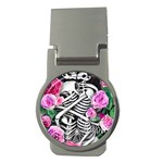 Floral Skeletons Money Clips (Round) 