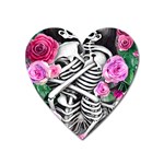 Floral Skeletons Heart Magnet