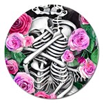 Floral Skeletons Magnet 5  (Round)