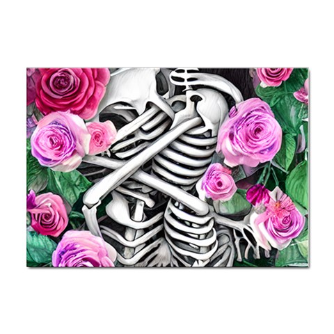 Floral Skeletons Sticker A4 (10 pack) from ArtsNow.com Front