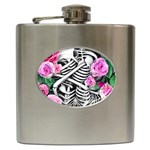 Floral Skeletons Hip Flask (6 oz)