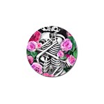 Floral Skeletons Golf Ball Marker