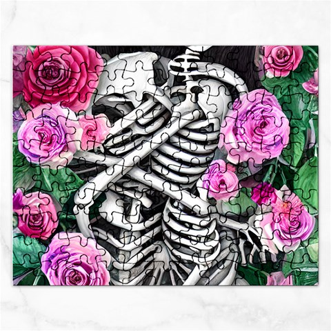 Floral Skeletons Rectangular Jigsaw Puzzl from ArtsNow.com Front