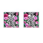 Floral Skeletons Cufflinks (Square)