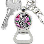 Floral Skeletons Bottle Opener Key Chain