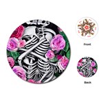 Floral Skeletons Playing Cards Single Design (Round)