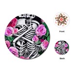 Floral Skeletons Playing Cards Single Design (Round)