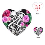 Floral Skeletons Playing Cards Single Design (Heart)