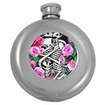 Floral Skeletons Round Hip Flask (5 oz)