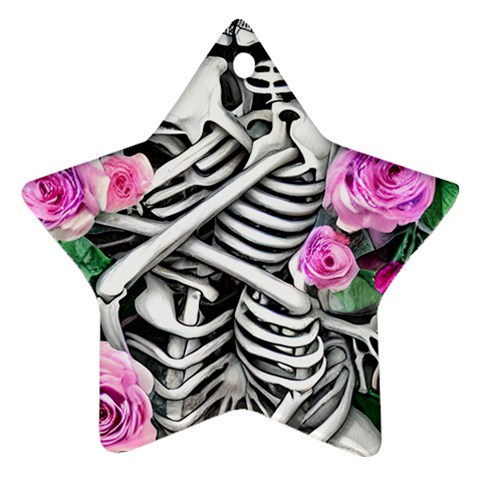 Floral Skeletons Star Ornament (Two Sides) from ArtsNow.com Front