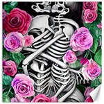 Floral Skeletons Canvas 12  x 12 
