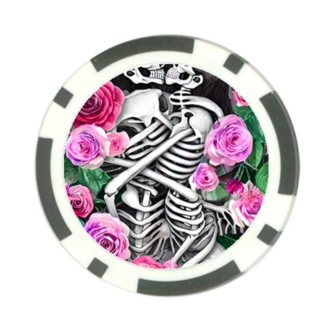 Floral Skeletons Poker Chip Card Guard from ArtsNow.com Front