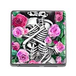 Floral Skeletons Memory Card Reader (Square 5 Slot)