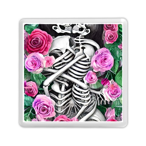 Floral Skeletons Memory Card Reader (Square) from ArtsNow.com Front