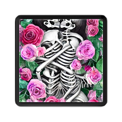 Floral Skeletons Memory Card Reader (Square) from ArtsNow.com Front