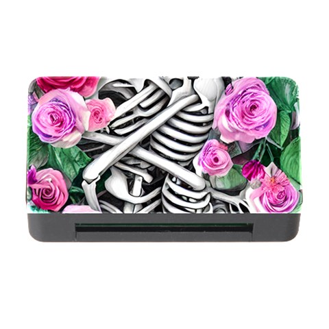 Floral Skeletons Memory Card Reader with CF from ArtsNow.com Front